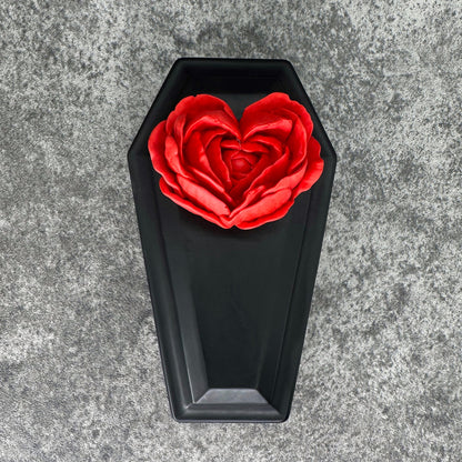 Red Rose Coffin Trinket Box