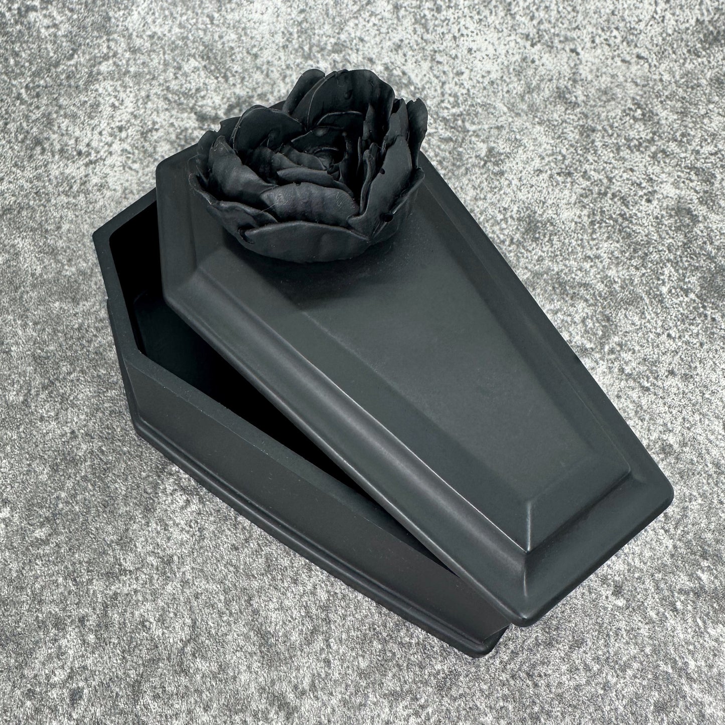 Black Rose Coffin Trinket Box