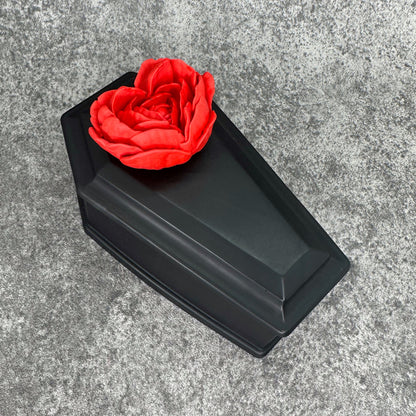 Red Rose Coffin Trinket Box