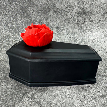 Red Rose Coffin Trinket Box