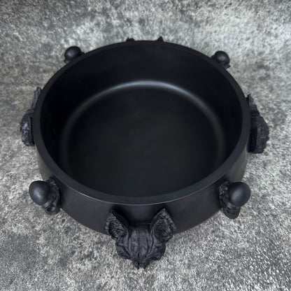 Bat & Crow Skull Ritual Bowl