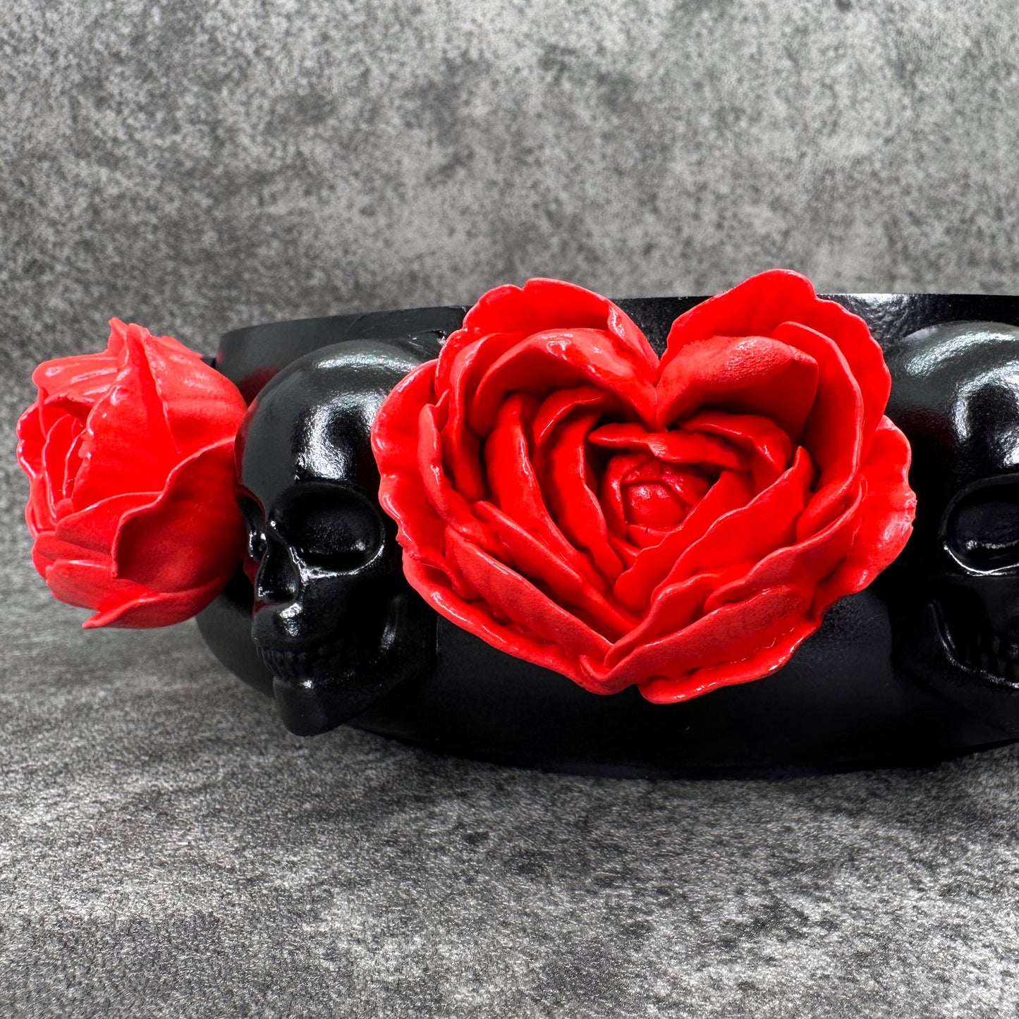 Skull & Red Rose Ritual Bowl