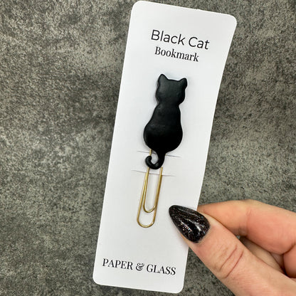 Black Cat Handmade Bookmark Clip