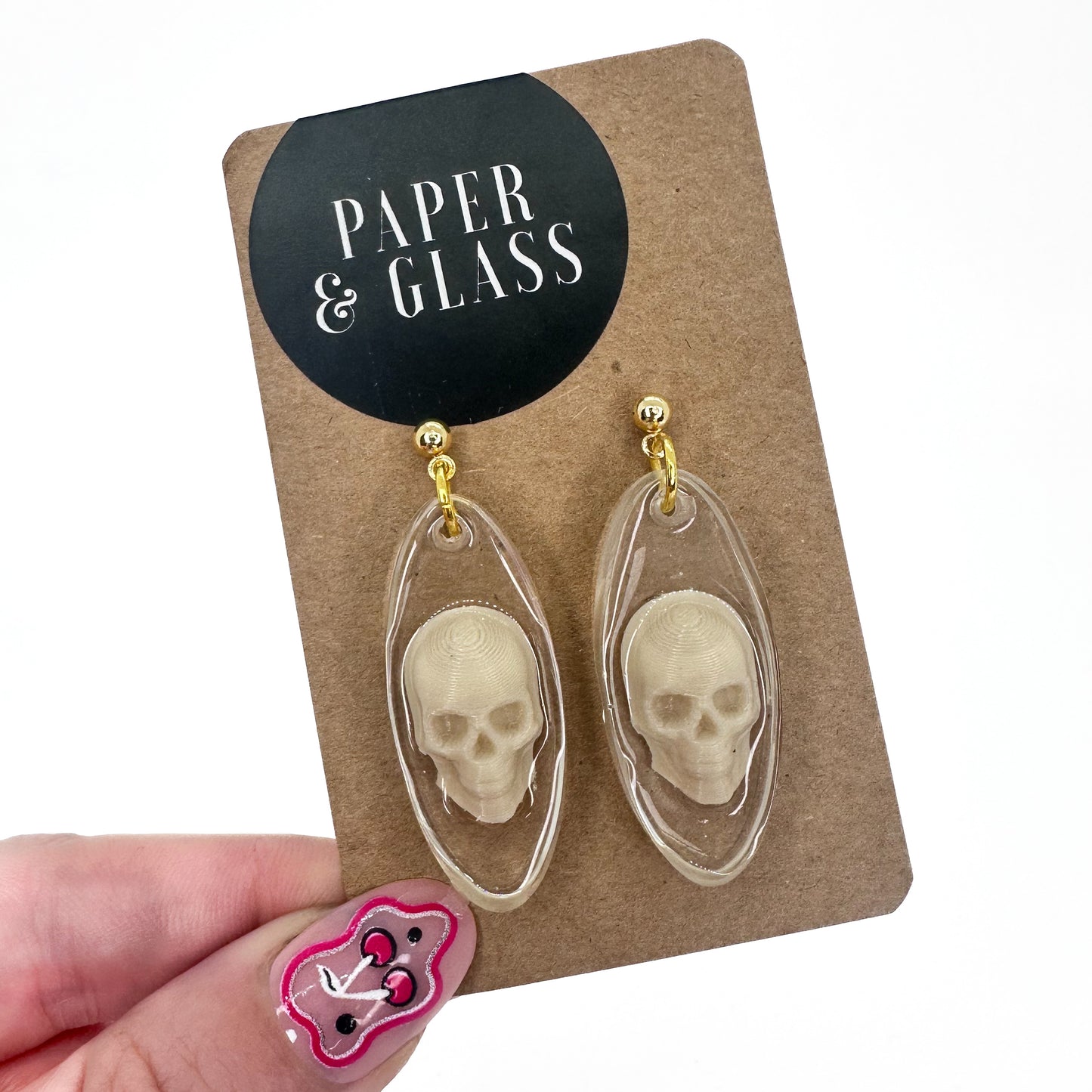 Colourful Skull Drop Earrings