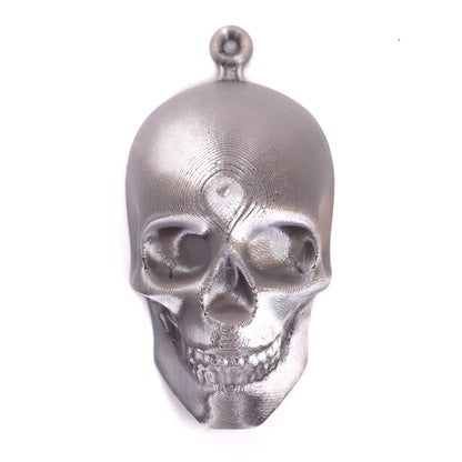 Silver Skull Alternative Christmas Bauble