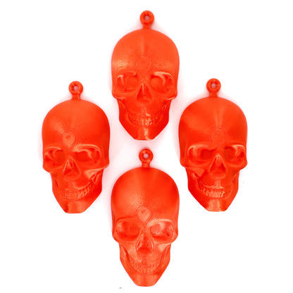 Orange Skull Alternative Christmas Bauble