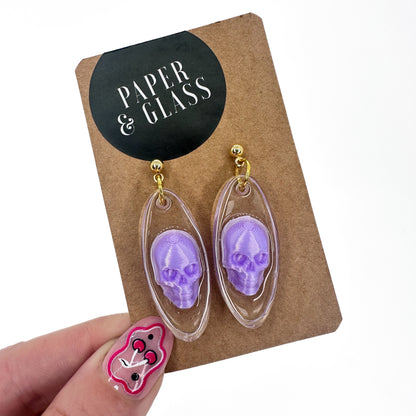 Colourful Skull Drop Earrings