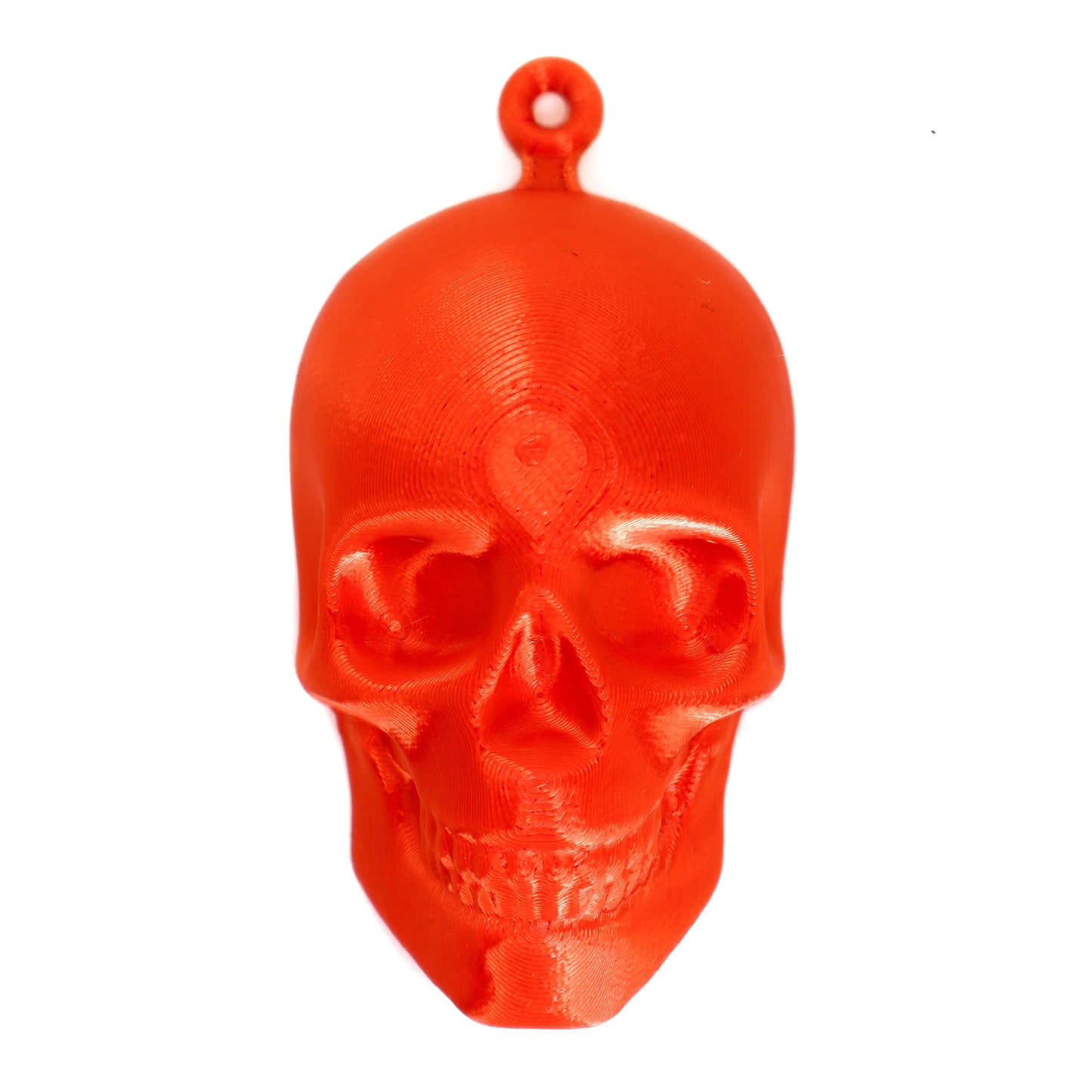 Orange Skull Alternative Christmas Bauble