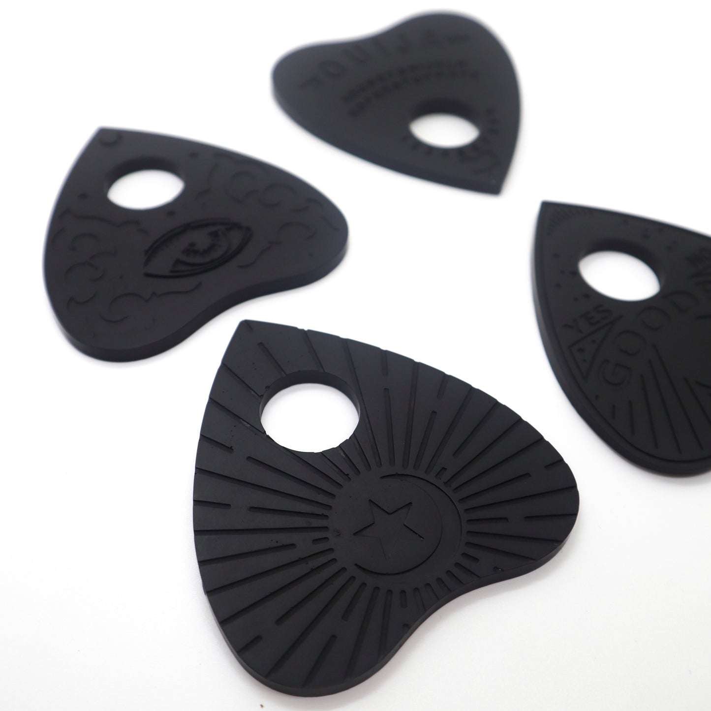 Gothic handmade planchette coasters