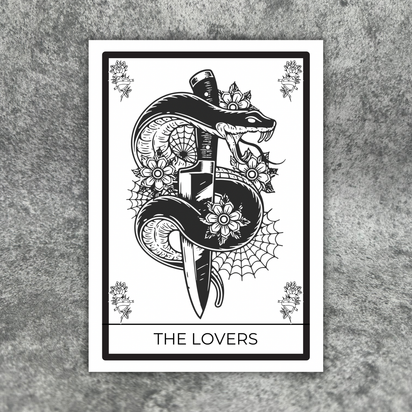 The Lovers ‘Self Love’ Tarot Art Print A4/A5