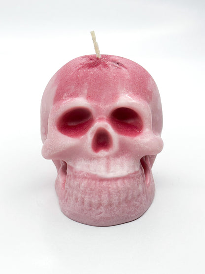 Skull Shaped Intention Healing Candle with Crystal