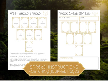 Digital Tarot Journal Printable Workbook