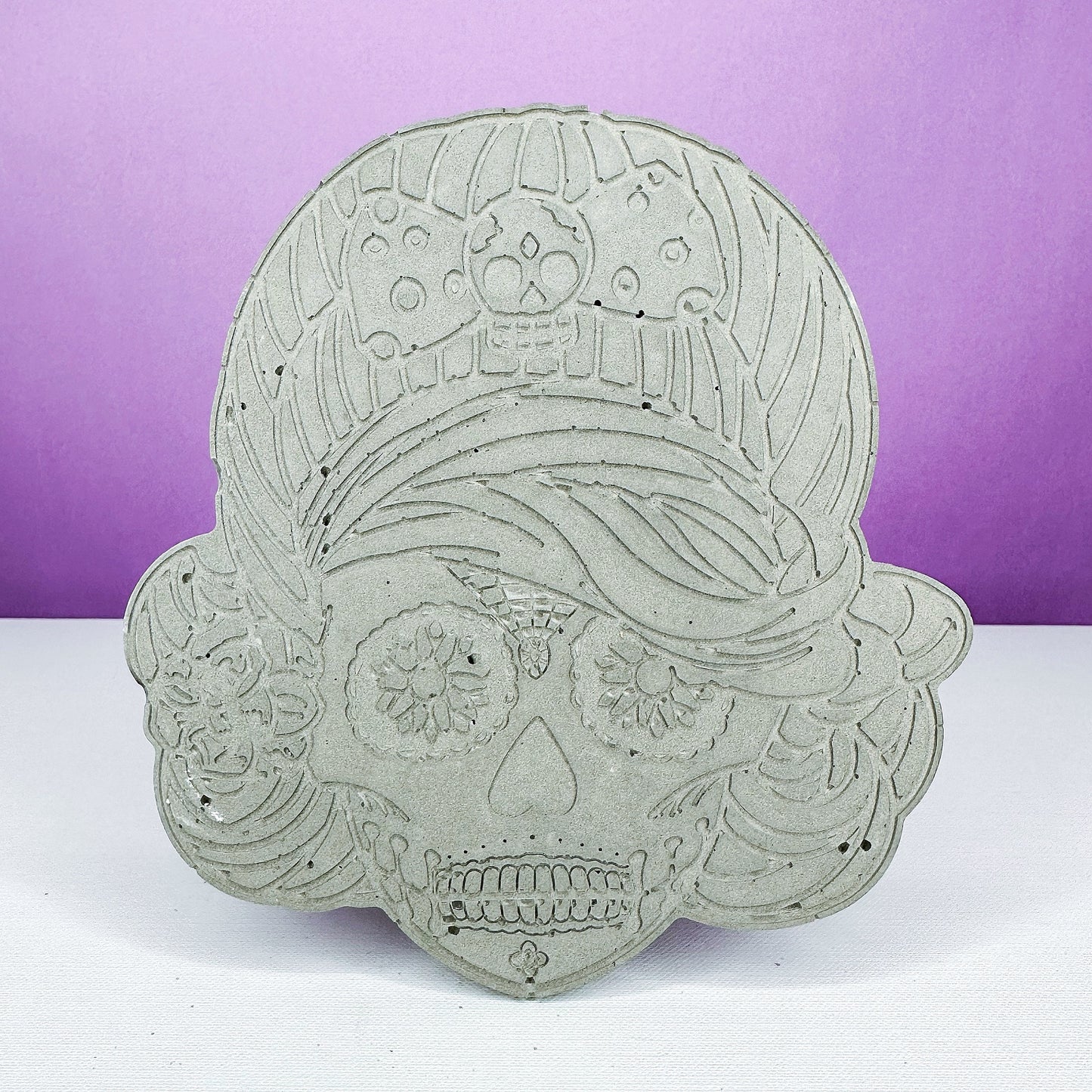 Sugar Skull Concrete Coasters (Set of 4 Mixed Designs)