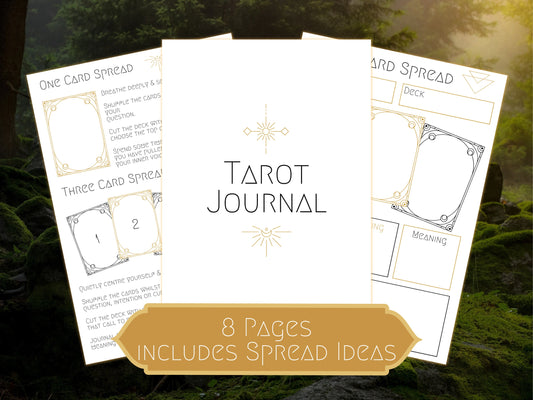 Digital Tarot Journal Printable Workbook